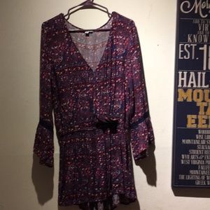 American eagle romper purple floral M